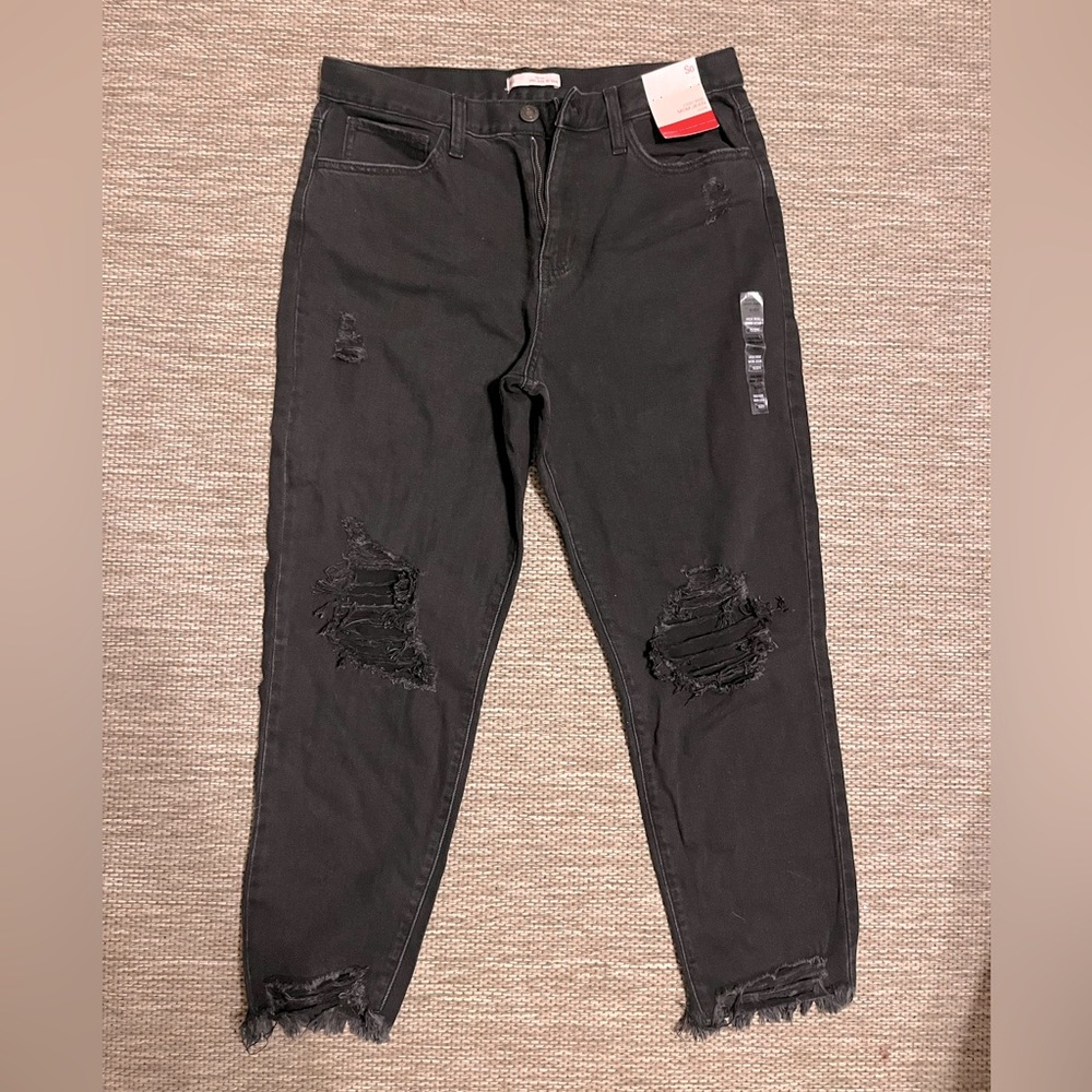 NWT So High Rise Mom Jean in Black Size 15/32W